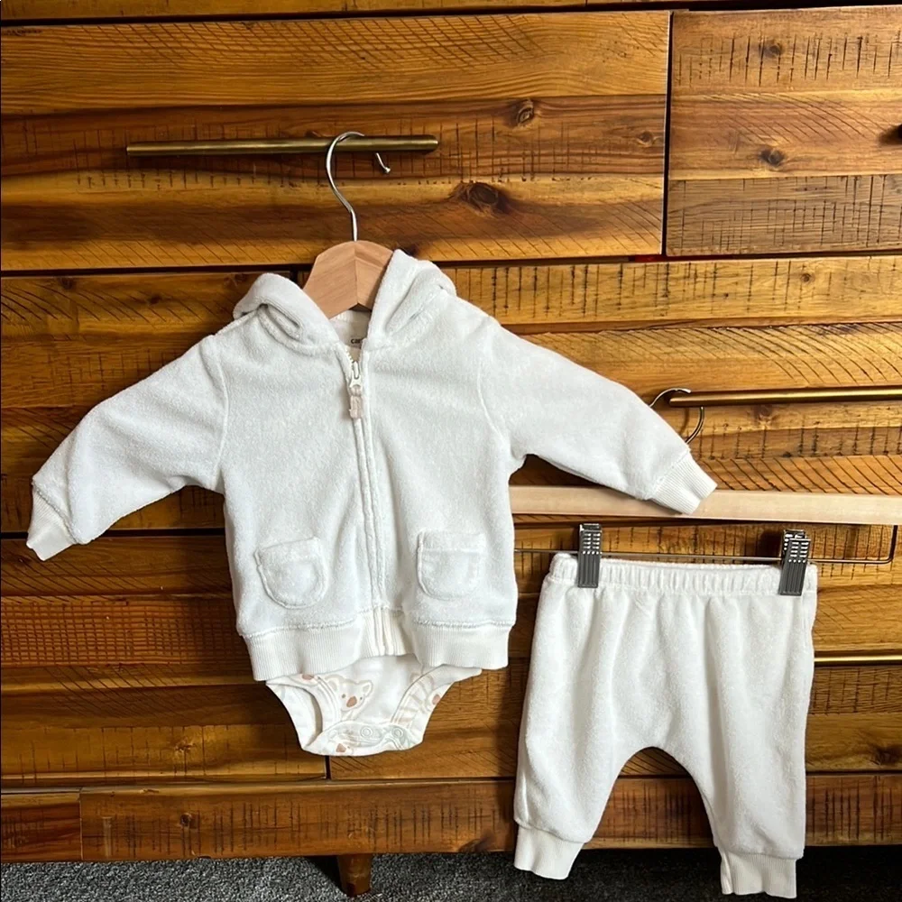 Carter's 3 piece Bodysuit, Hoodie & Pants Set Koala Ivory